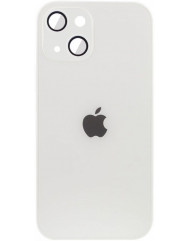 Silicone Case 9D-Glass Box iPhone 15   (Pearly White)