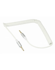 AUX кабель (пружина) 3.5mm (білий)