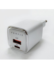 Сетевое зарядное устройство Profit A2317C 30W + USB C (белый)
