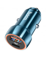 Автомобільний зарядний пристрій Hoco Z46A USB/PD20W/3A (Blue)