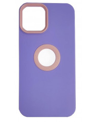 Чехол Silicone Hole Case iPhone 12/12 Pro (лавандовый)