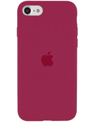 Чехол Silicone Case iPhone 7/8/SE 2020 (красно-розовый)
