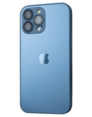 Silicone Case 9D-Glass Box iPhone + MagSafe 13 (Sierra Blue)