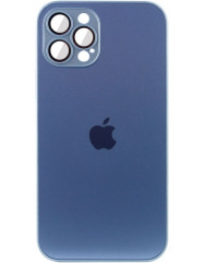Silicone Case 9D-Glass Box iPhone 11 Pro Max (Sierra Blue)