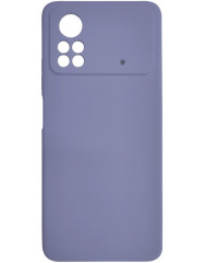 Чехол Silicone Case Poco X4 Pro 5G (серо-синий)