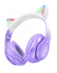 Накладні навушники Hoco W42 Cat (Purple Grape)