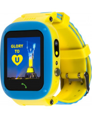 Детские умные часы AmiGo GO004 Glory Splashproof Camera LED (Blue-Yellow)