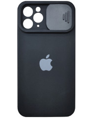 Silicone Case SLIDER Full Camera SQUARE side for iPhone 11 Pro Black