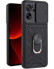 Чехол Camshield Serge Ring + подставка Xiaomi Redmi 13C (черный) 