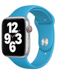 Ремешок силиконовый для Apple Watch 42/44mm (голубой)
