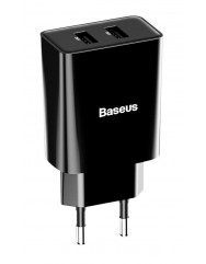 Мережевий зарядний пристрій Baseus Speed Mini Dual U 10.5W (Black) CCFS-R01