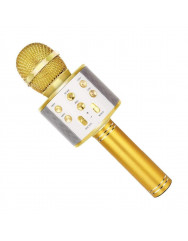 Караоке микрофон-колонка Profit WS-858  (Gold)
