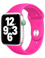 Ремешок силиконовый для Apple Watch 38/40mm (ярко-розовый)