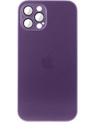 Silicone Case 9D-Glass Box iPhone 13 Pro ( Deep Purple)