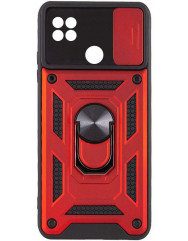 Чехол Camshield Serge Ring + подставка Xiaomi Redmi 9a (красный) 