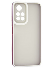 Чехол Gingle White Series with frame для Poco M4 Pro 4G (красный)