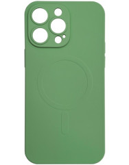 Чохол Silicone Case + MagSafe iPhone 14 Pro (оливковий)