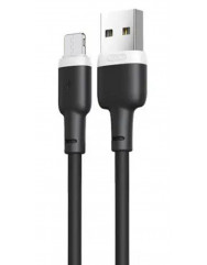 Кабель XO NB208 Liquid Silicone Micro USB 2.1A 1m (чорний)