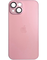 Silicone Case 9D-Glass Box iPhone 14 (Chanel Pink)