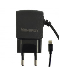 Мережевий зарядний пристрій iENERGY HC-04 2.4A (чорний) + кабель Lightning