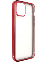 Чехол прозрачный глянцевая окантовка Full Camera iPhone 13 (красный)