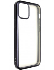 Чохол прозорий глянцева рамка Full Camera iPhone 13  (чорний)