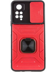 Чехол Camshield Flash Ring + подставка Xiaomi Redmi Note 11 (красный)