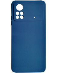 Чехол Silicone Case Poco X4 Pro 5G (темно-синий)
