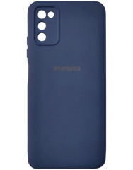 Чехол Silicone Case Samsung Galaxy A03s (темно-синий)