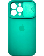 Silicone Case SLIDER Full Camera SQUARE side for iPhone 13 Pro Max Spearmint