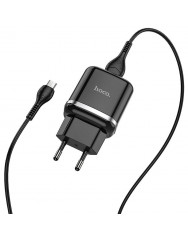 Мережевий зарядний пристрій Hoco N3 QC3.0 (Black)+ Micro USB cable