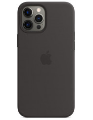 Чехол Silicone Case with MagSafe iPhone 12 Pro Max (Black)
