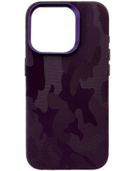 Case Speshl Camo Leather Case with MagSafe for Iphone 15 Pro Max Purple