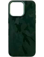 Case Speshl Camo Leather Case with MagSafe for Iphone 15 Pro Pine Green