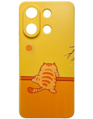 Case Cat for Xiaomi Note 13 4G Yellow