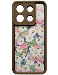 Case Flowers  for Xiaomi Note 13 Pro 5G Brown